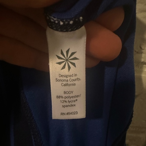 ATHLETA Admiral Striped Leggings Medium Petite - Picture 5 of 7